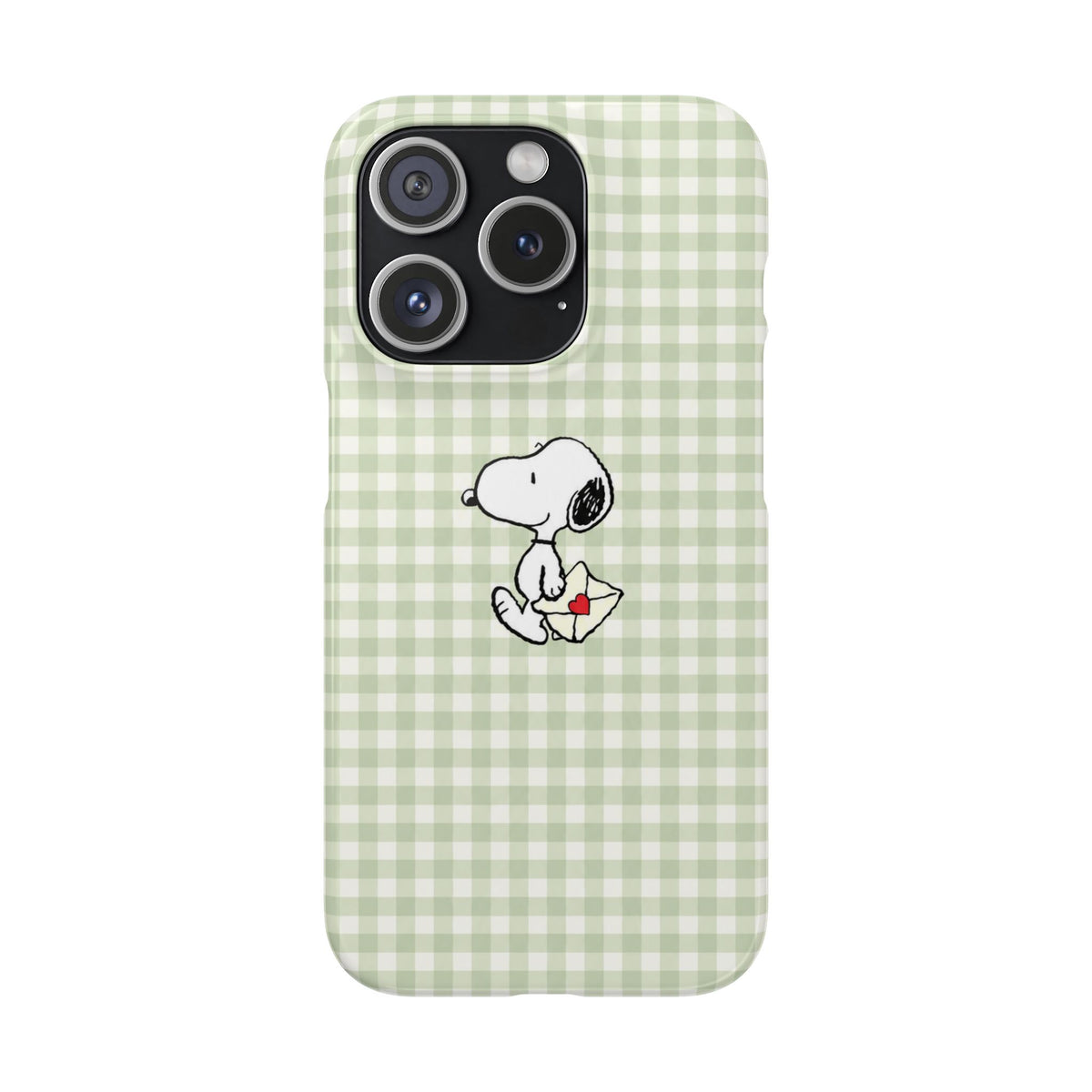 SNOOPY ZÖLD KOCKÁS SAMSUNG IPHONE TOK