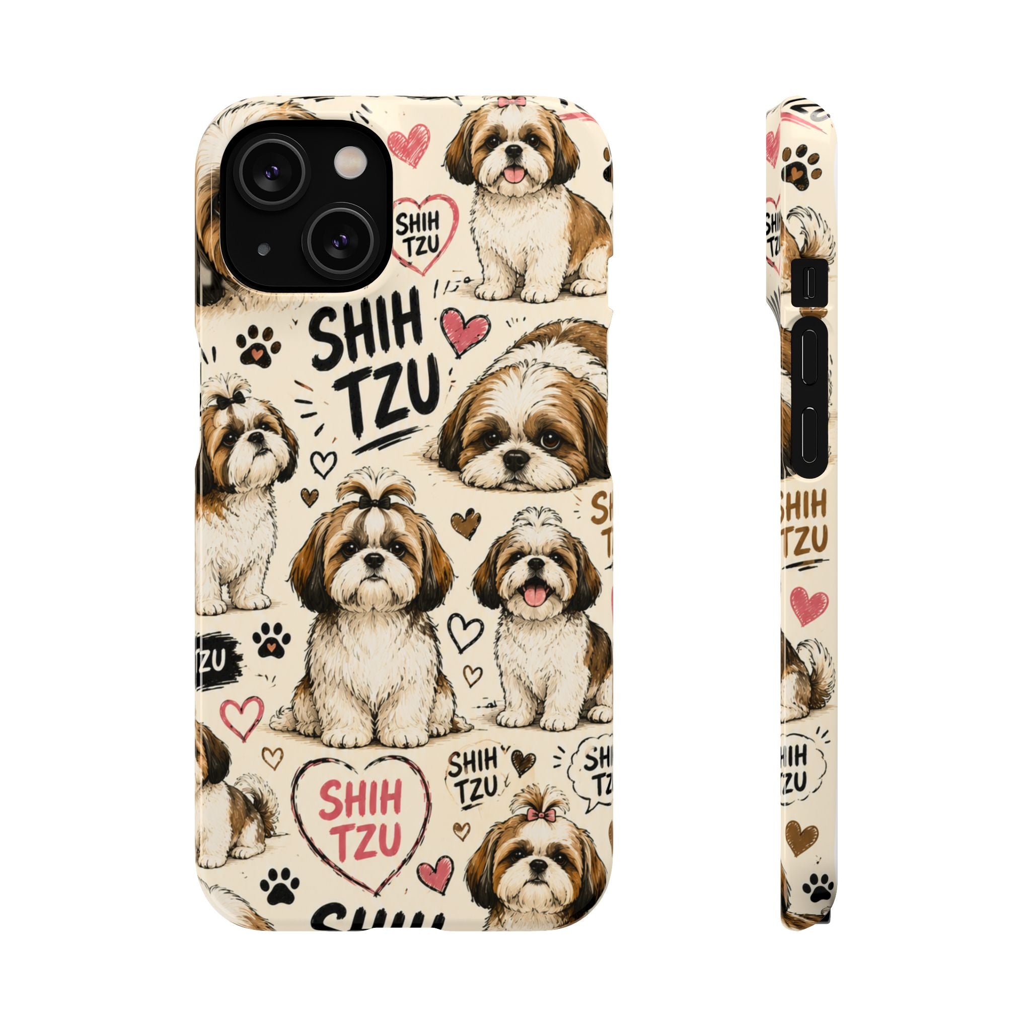 Shih Tzu Phone Case — Cute Dog Pattern Snap Case for Dog Lovers