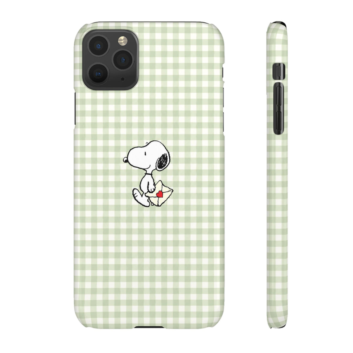 SNOOPY ZÖLD KOCKÁS SAMSUNG IPHONE TOK