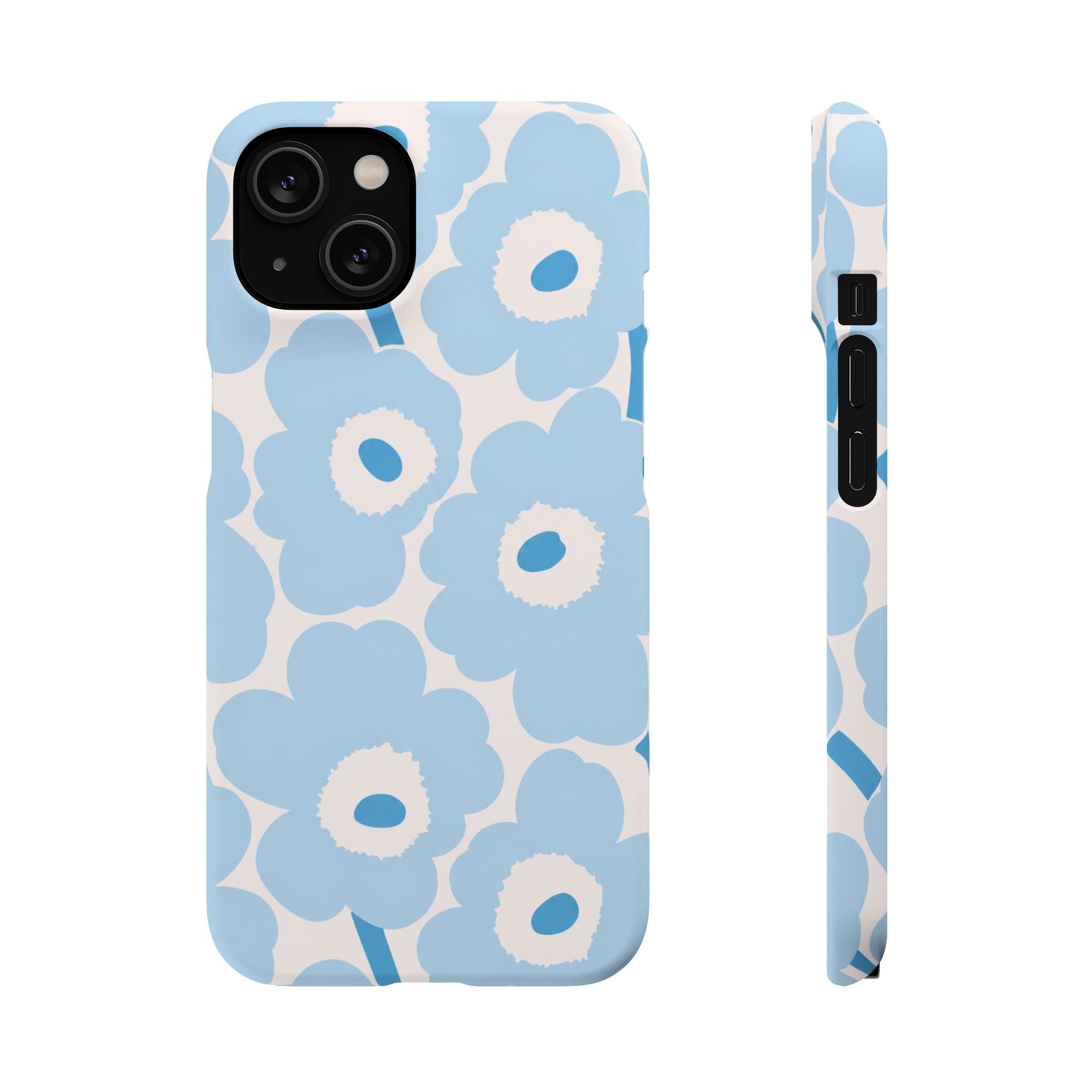 KÉK VIRÁGOS SAMSUNG IPHONE TOK
