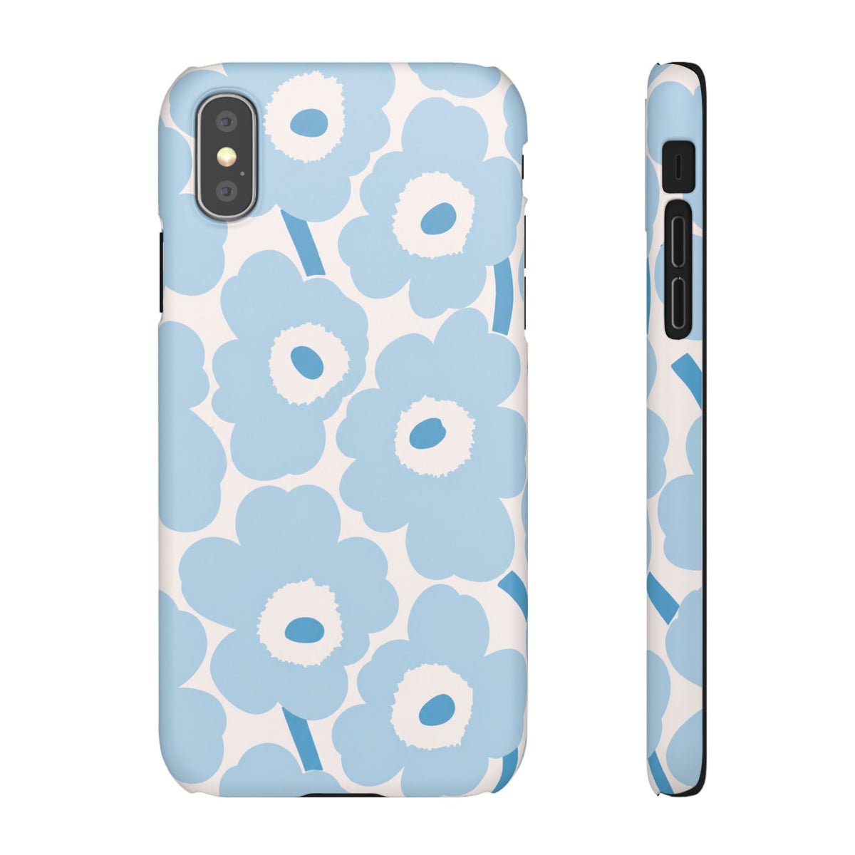 KÉK VIRÁGOS SAMSUNG IPHONE TOK