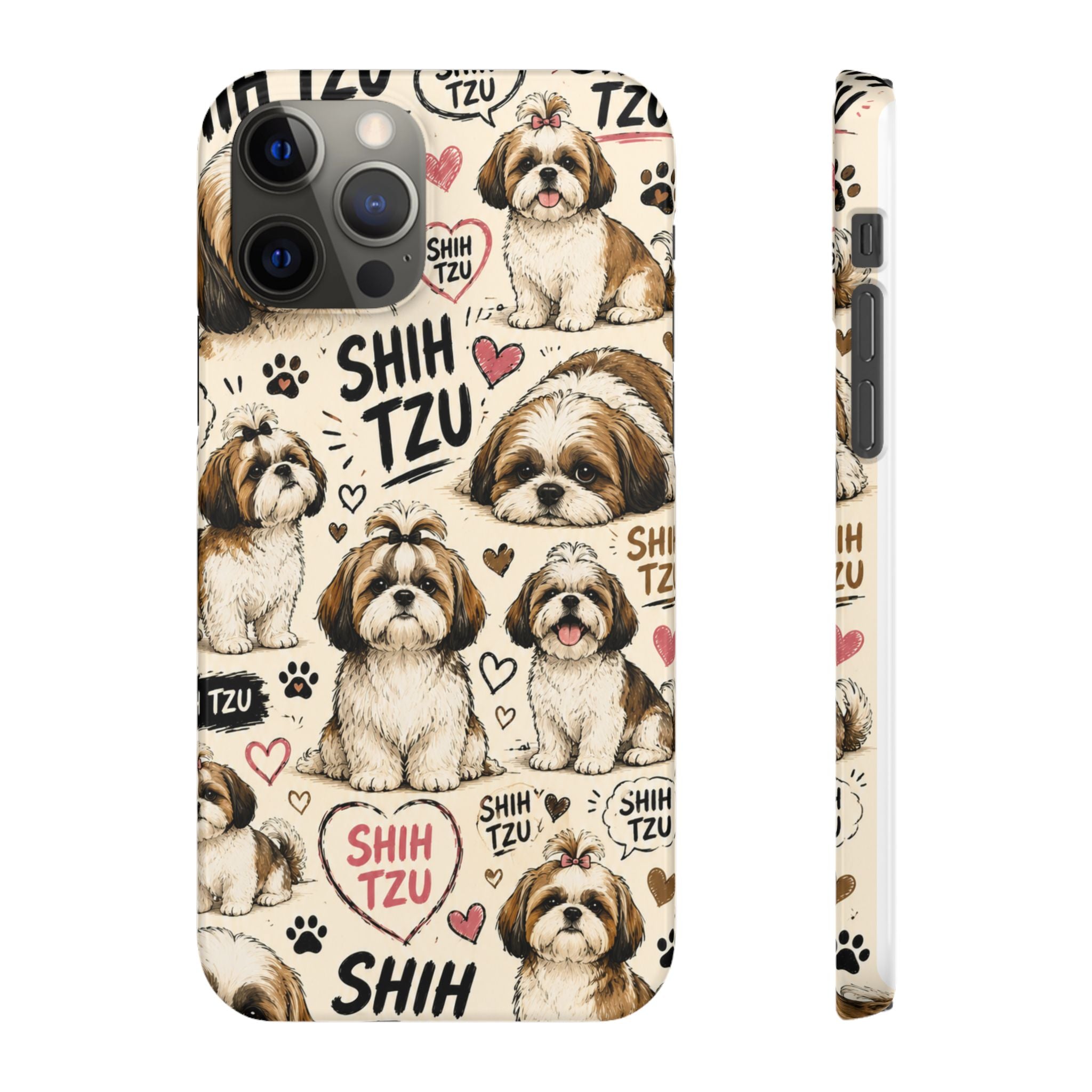 Shih Tzu Phone Case — Cute Dog Pattern Snap Case for Dog Lovers