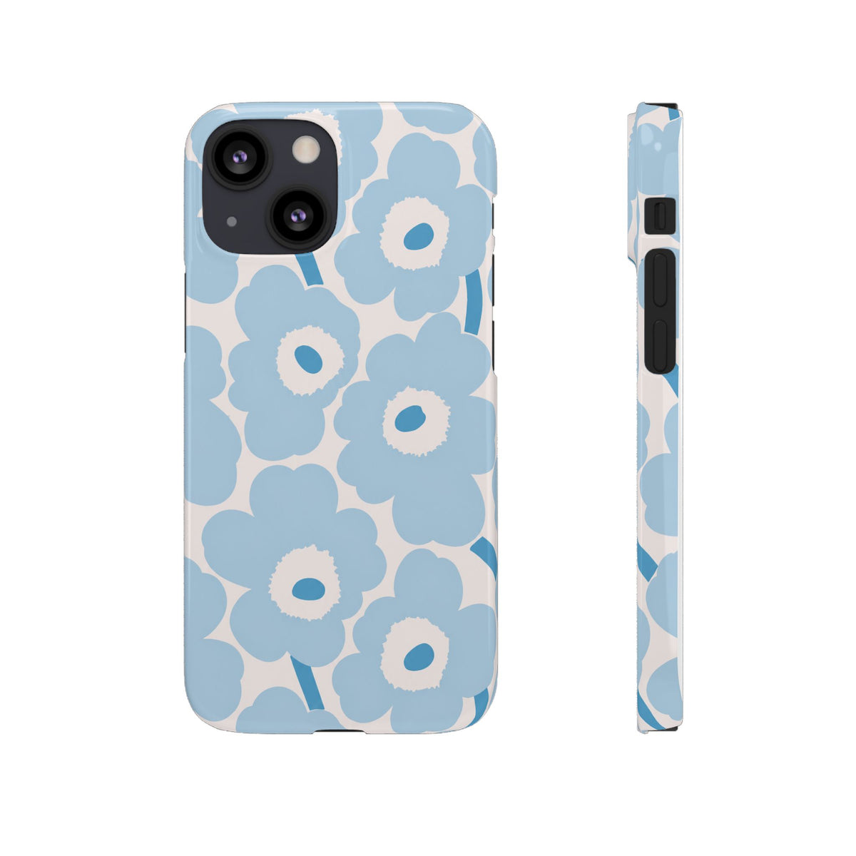 KÉK VIRÁGOS SAMSUNG IPHONE TOK