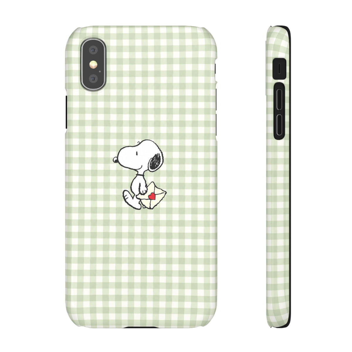 SNOOPY ZÖLD KOCKÁS SAMSUNG IPHONE TOK