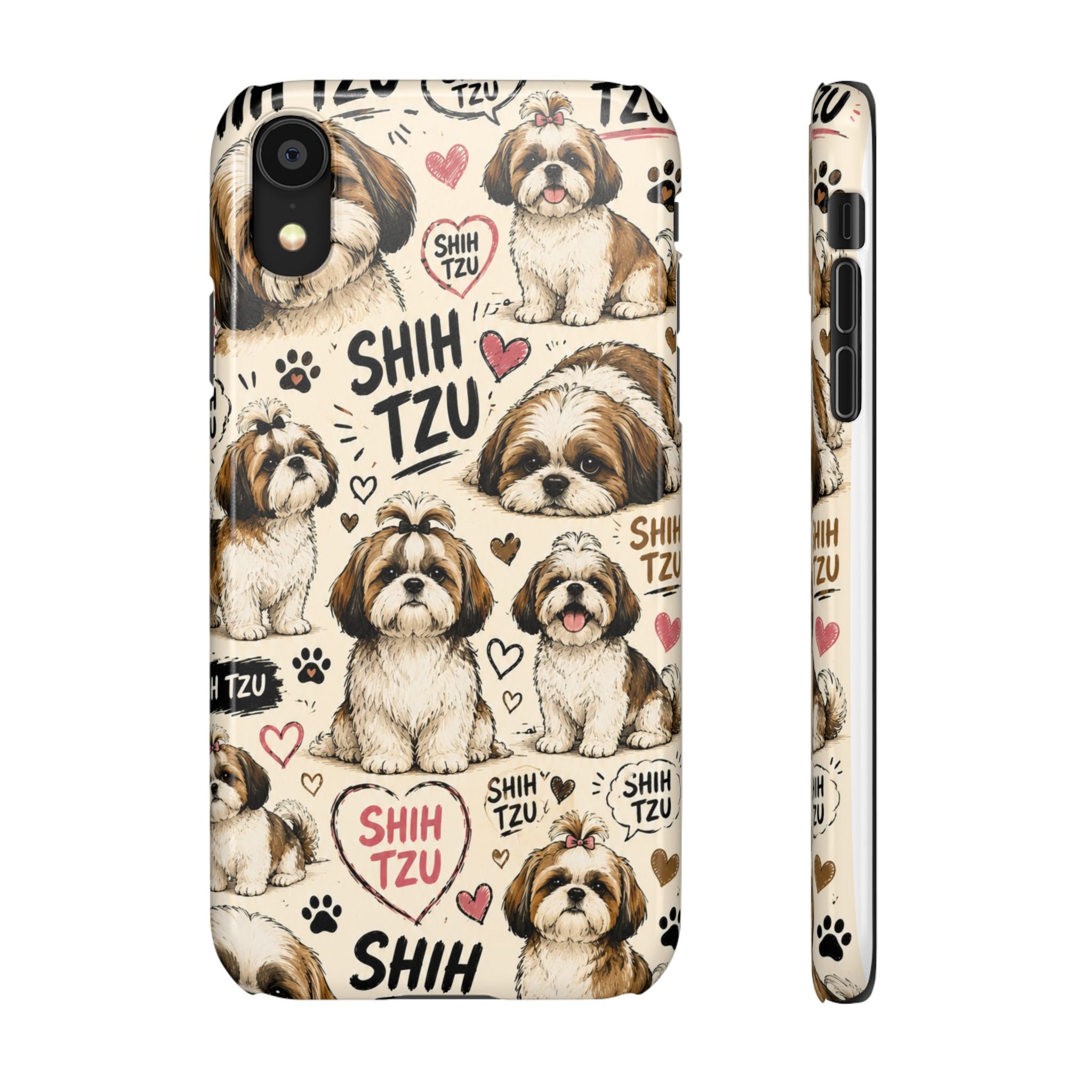 Shih Tzu Phone Case — Cute Dog Pattern Snap Case for Dog Lovers.