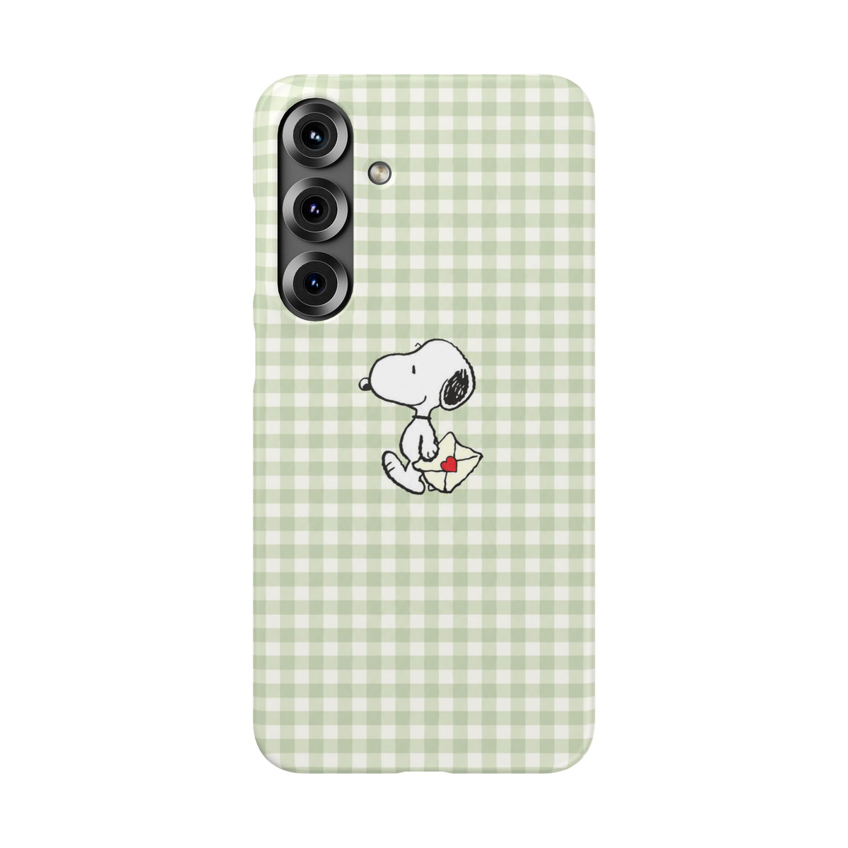 SNOOPY ZÖLD KOCKÁS SAMSUNG IPHONE TOK